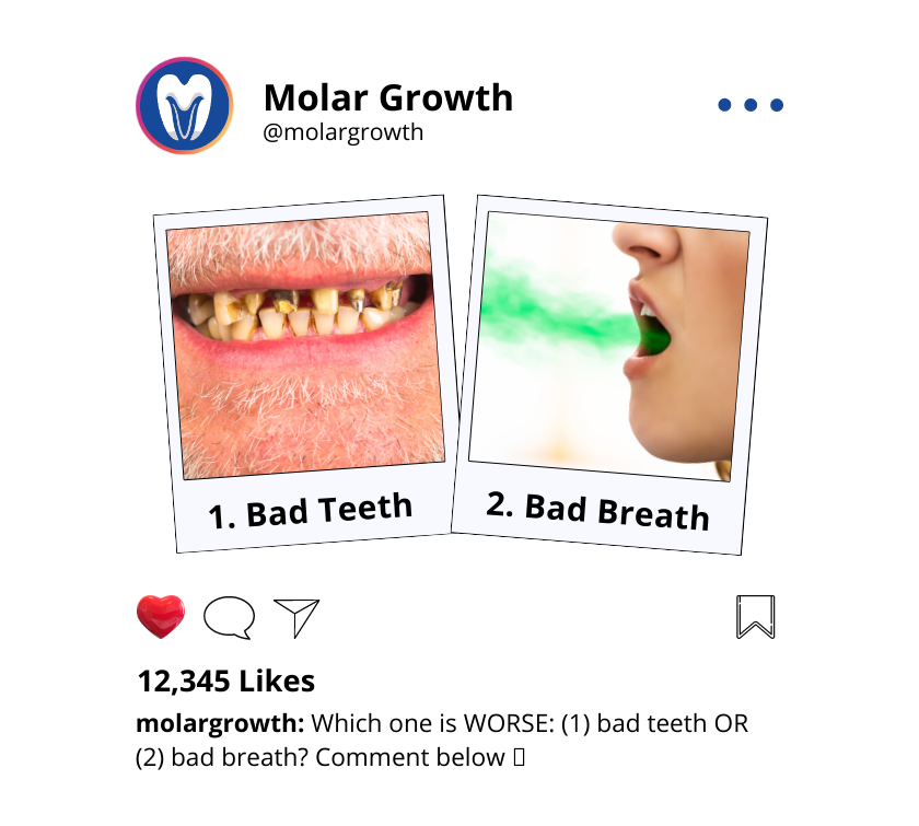 Instagram ad example for Molar Growth clients